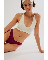 Free People - High-cut Pointelle Thong - Lyst