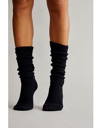Free People - Staple Slouch Socks At In Black - Lyst
