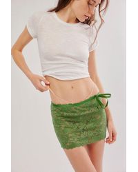 Frankie's Bikinis - Dylan Lace Mini Skirt At Free People In Sea Moss, Size: Xs/s - Lyst