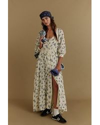 Free People - Morning Meadows Long-Sleeve Maxi Dress - Lyst