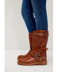 Free People - Janey Engineer Boots - Lyst