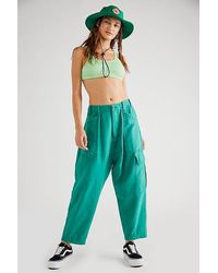 Free People - Bay To Breakers Trousers At In Golf Green, Size: Xs - Lyst