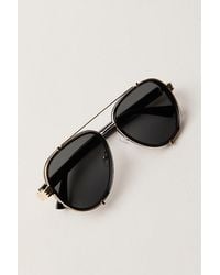 Free People - Wesley Oversized Aviator Sunglasses - Lyst
