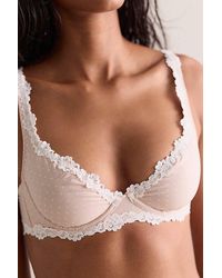 Intimately By Free People - Charlie Lace Printed Microfiber Plunge Underwire Bra By - Lyst