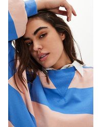 Free People - Classic Striped Oversized Crewneck - Lyst