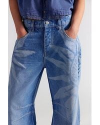 Free People - Good Luck Printed Barrel Jeans - Lyst