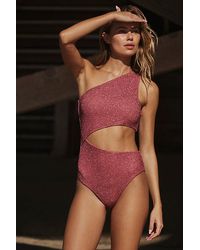 Beach Riot - Celine Shine One-piece At Free People In Azalea, Size: Small - Lyst