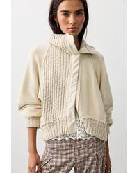 Free People - Annie Cozy Funnel-Neck Cardi - Lyst