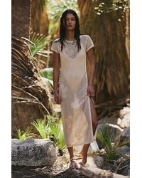 free-est - Aloha Cotton-Linen Midi Dress By - Lyst