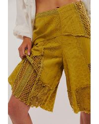Free People - Tess Patched Shorts - Lyst