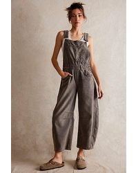 Free People - Good Luck Barrel Overalls - Lyst