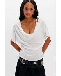 Free People - Waterfall Cowl-Neck Top - Lyst
