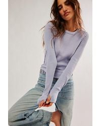 Free People - Roll With It Thermal At Free People In Icelandic Blue, Size: Small - Lyst