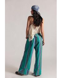 Free People - Day's End Linen Striped Pull-On Pants - Lyst