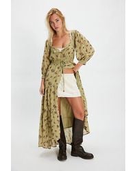 Free People - Morning Meadows Long-Sleeve Maxi Dress - Lyst