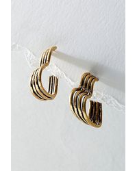 Free People - Freya Hoops At In Gold - Lyst
