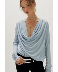Free People - Jane Draped Long Sleeve Top - Lyst