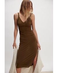 Free People - Long Live Mesh Midi Slip - Lyst