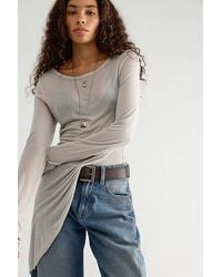 Free People - Addie Asymmetric Long Sleeve Top - Lyst