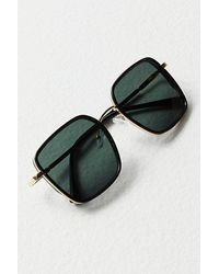 Free People - Beau Square Sunglasses At In Black - Lyst