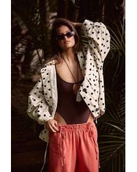 Free People - Jojo Printed Hoodie Jacket - Lyst
