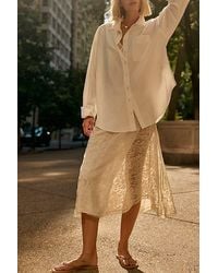 Free People - Lexi Poplin Button Down Shirt - Lyst