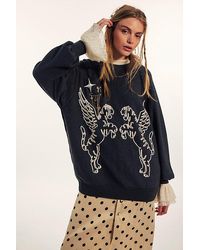 Free People - We The Free Graphic Crewneck Sweater - Lyst