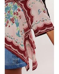 Free People - Washed In Flowers Top - Lyst