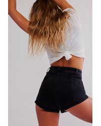 Free People - Crvy Mona High-rise Shorts - Lyst