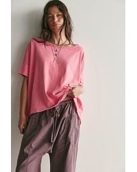 Free People - Rex Oversized Cotton Tee - Lyst