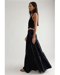 Free People - Juliette Satin Maxi Skirt - Lyst