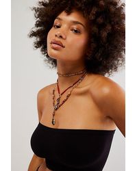 Free People - Protagonist Layered Necklace At In Amber Gold - Lyst