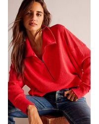 Free People - Walk Away Tunic At Free People In Red Racer, Size: Medium - Lyst