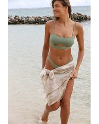 Toast Swim - Toast Signature Cut-out Bikini Top At Free People In Khaki, Size: Xs - Lyst