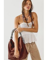 Free People - Suzie Suede Slouchy Tote Bag - Lyst