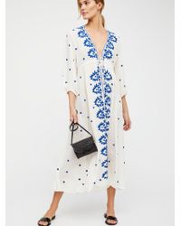 Free People Embroidered Fable Dress - Blue