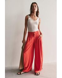 Free People - About It Baggy Linen Trousers - Lyst