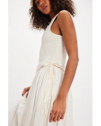 Free People - Nightingale Seersucker Midi Dress - Lyst