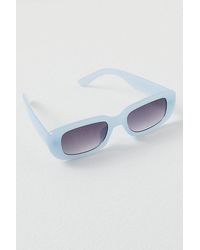 Free People - New Sensation Rectangle Sunglasses At In Cloud - Lyst