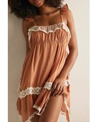 Spell - Poison Peach Mini Slip Dress - Lyst