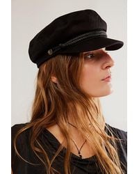 Brixton - Fiddler Marine Cap At Free People In Black, Size: Small - Lyst