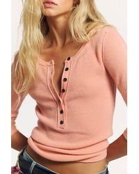 Free People - Hudson Solid Cashmere Henley - Lyst