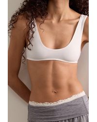 Intimately By Free People - Retro Essentials Cotton Scoop Neck Bralette By - Lyst