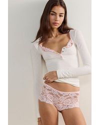 Intimately By Free People - Sweet Point Seamless Long Sleeve Henley By - Lyst