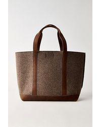 L.L. Bean - Leather Trim Wool Tote By L. L.Bean - Lyst