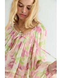 Free People - Eloise Printed Blouse - Lyst