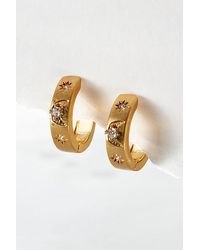 Free People - Stargazing Gold Plated Hoops - Lyst