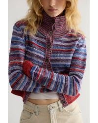Free People - We The Free Alyson Striped Cardi - Lyst