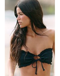 Stone Fox - Cleo Smocked Bandeau Bikini Top - Lyst