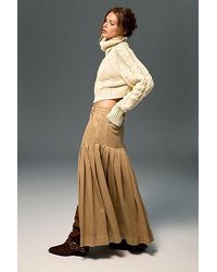 Free People - 53Rd Street Chino Maxi Skirt - Lyst